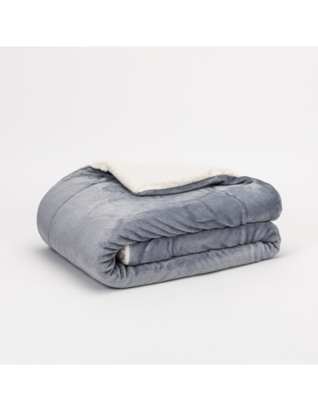 Coperta velvet sherpa tinta unita