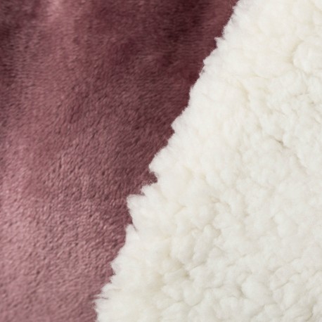 Coperta velvet sherpa tinta unita