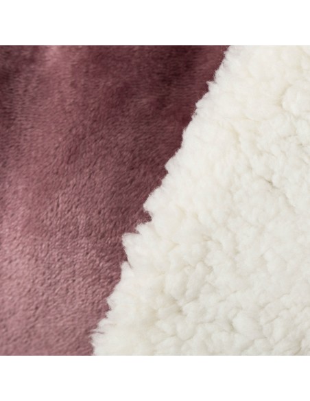 Coperta velvet sherpa tinta unita