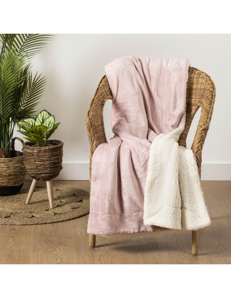 Coperta velvet sherpa tinta unita