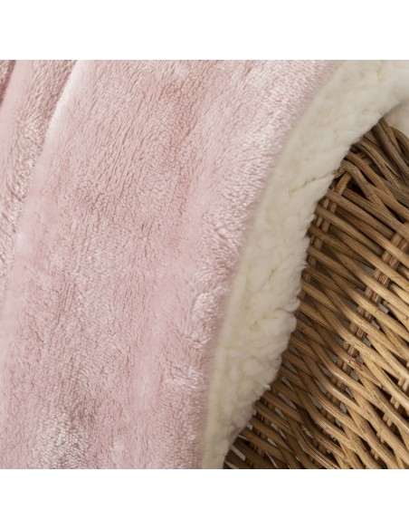 Coperta velvet sherpa tinta unita