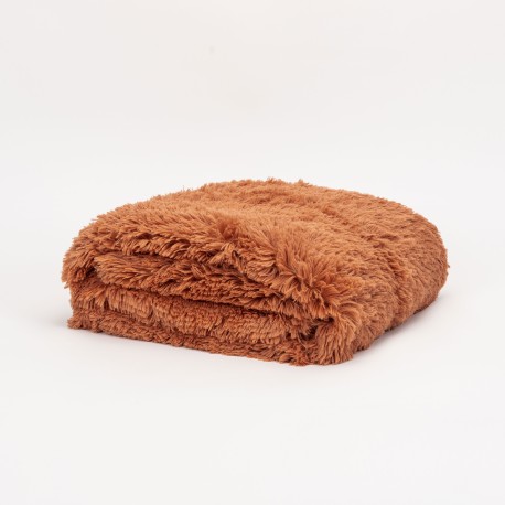 Coperta pelo sherpa tinta unita