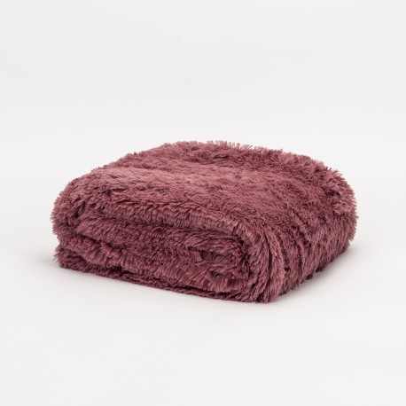 Coperta pelo sherpa tinta unita