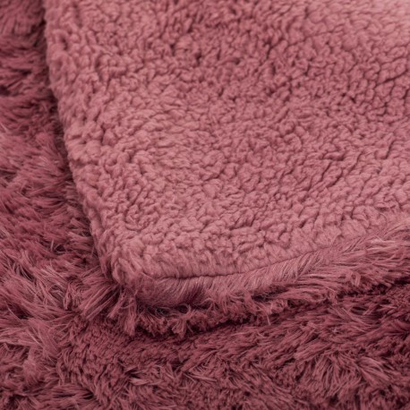 Coperta pelo sherpa tinta unita