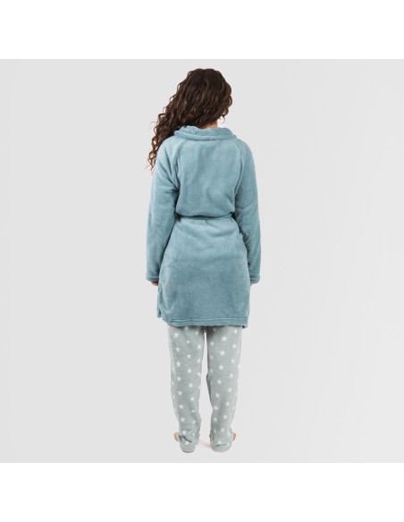 Vestaglia pile coral tinta unita