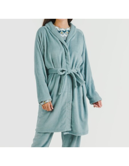 Vestaglia pile coral tinta unita