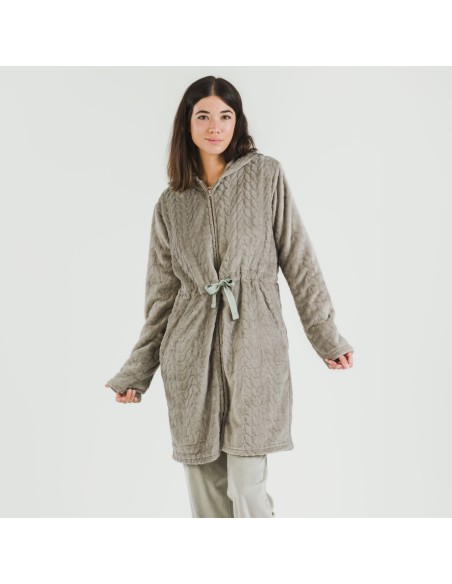 Vestaglia velluto con cappuccio Devore