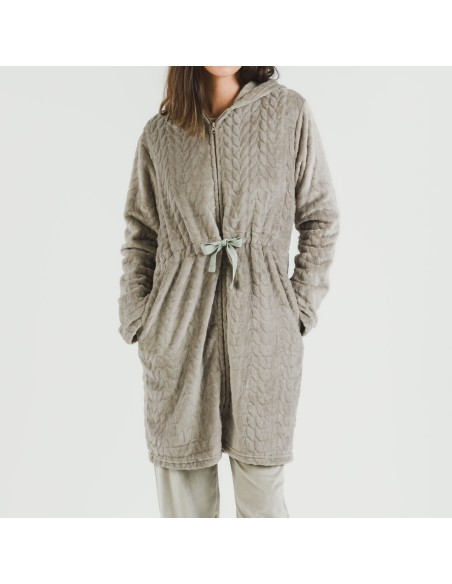 Vestaglia velluto con cappuccio Devore