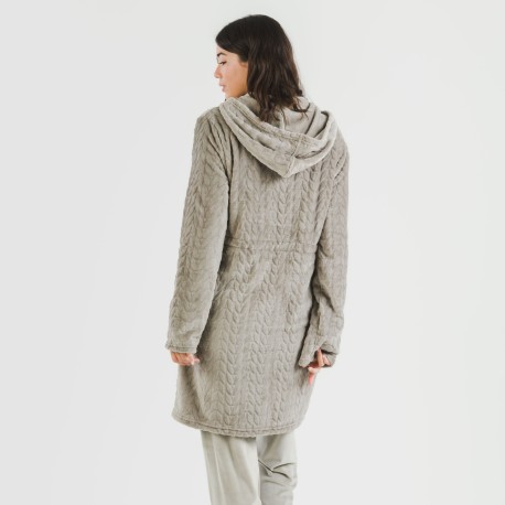 Vestaglia velluto con cappuccio Devore