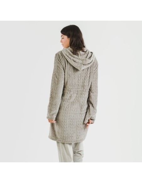 Vestaglia velluto con cappuccio Devore