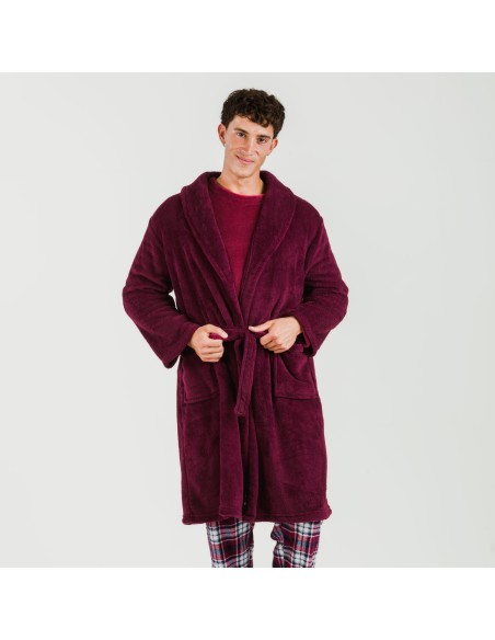 Vestaglia pile coral tinta unita Vestaglia pile coral tinta unita