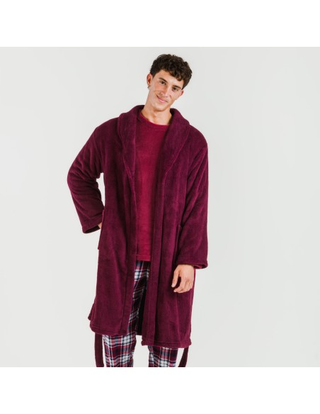 Vestaglia pile coral tinta unita Vestaglia pile coral tinta unita