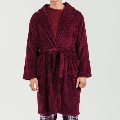 Vestaglia pile coral tinta unita