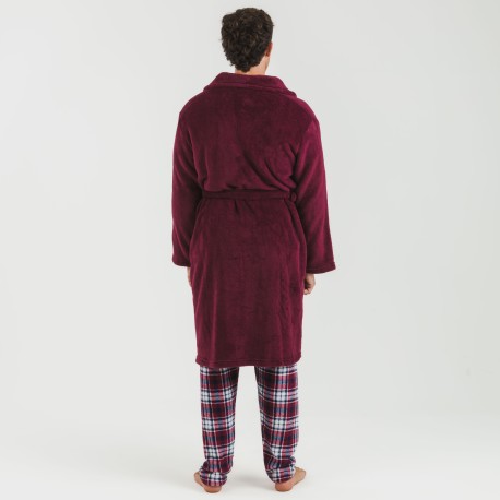 Vestaglia pile coral tinta unita