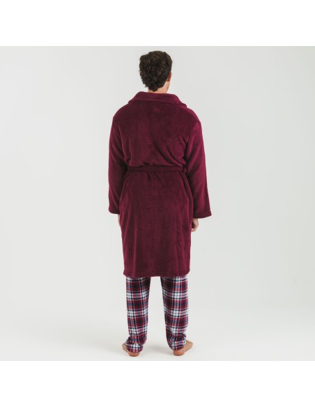 Vestaglia pile coral tinta unita Vestaglia pile coral tinta unita