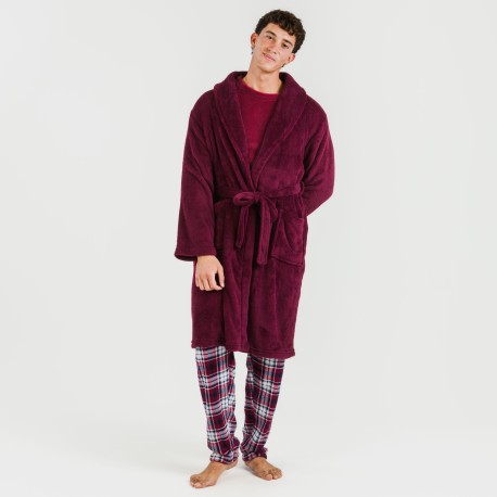 Vestaglia pile coral tinta unita