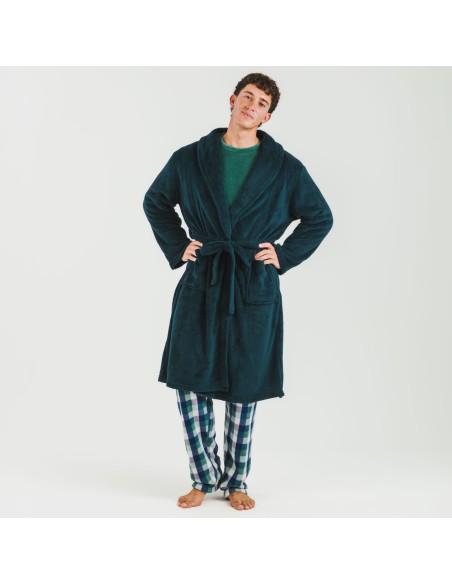 Vestaglia pile coral tinta unita Vestaglia pile coral tinta unita