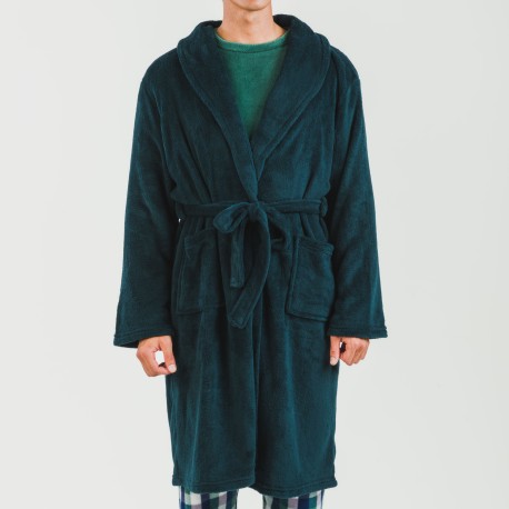 Vestaglia pile coral tinta unita