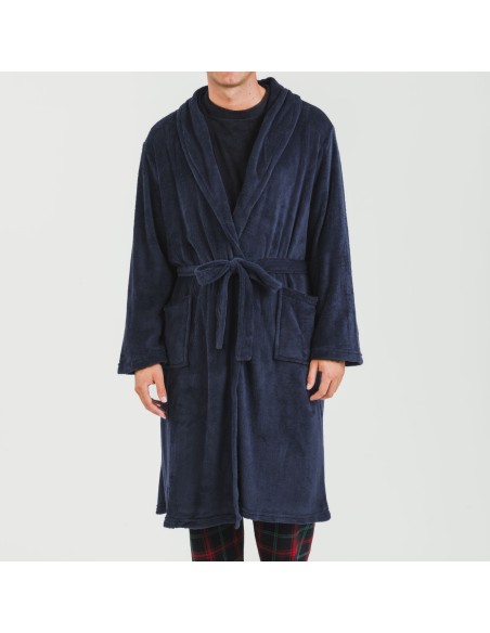 Vestaglia pile coral tinta unita Vestaglia pile coral tinta unita