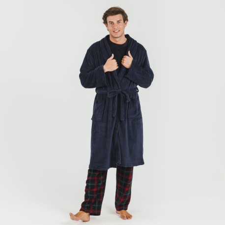 Vestaglia pile coral tinta unita