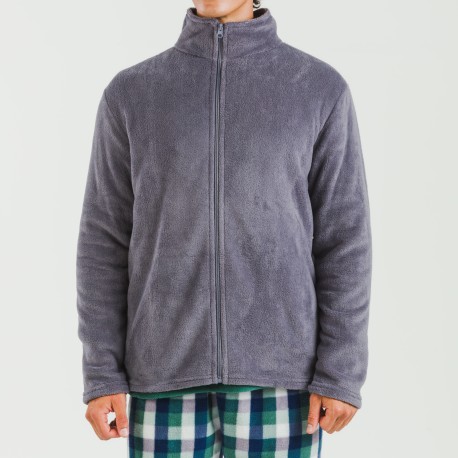 Felpa pile coral uomo