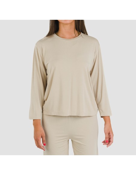 Pigiama lungo viscosa tinta unita Pigiama lungo viscosa tinta unita