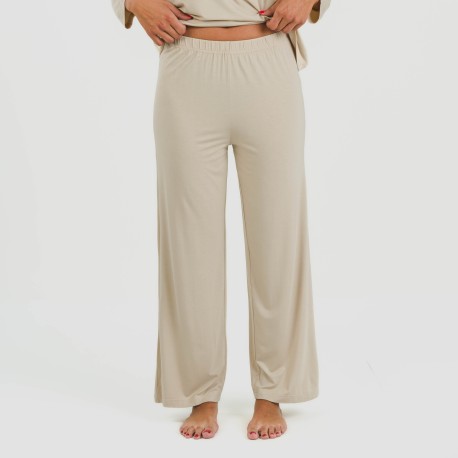 Pigiama lungo viscosa tinta unita