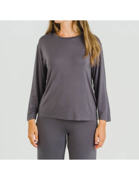 Pigiama lungo viscosa tinta unita Pigiama lungo viscosa tinta unita