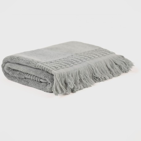 Tappeto bagno con frange 870gr tinta unita