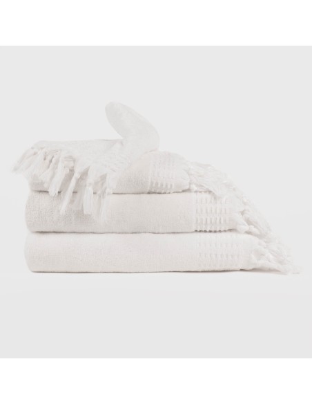 Asciugamano con frange 550gr tinta unita