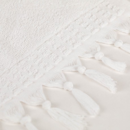 Asciugamano con frange 550gr tinta unita