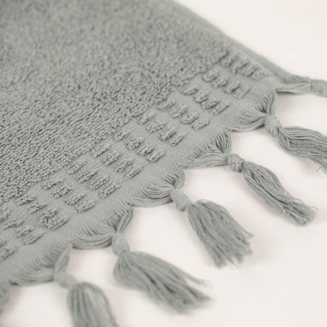 Asciugamano con frange 550gr tinta unita