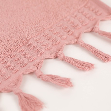 Asciugamano con frange 550gr tinta unita