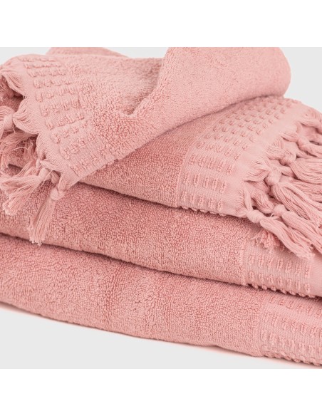 Asciugamano con frange 550gr tinta unita