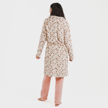 Vestaglia pile coral Janice pesca