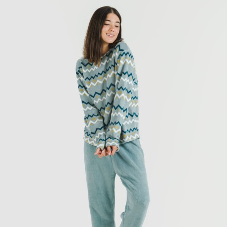 Pigiama pile coral Beraun blu acqua