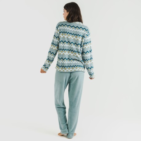 Pigiama pile coral Beraun blu acqua