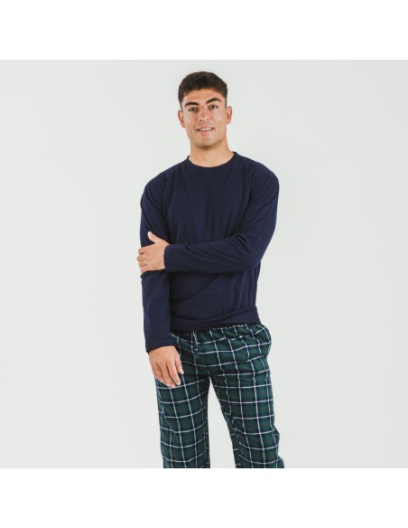 Pigiama uomo flanella Cuadro Ruz blu navy Pigiama uomo flanella Cuadro Ruz blu navy