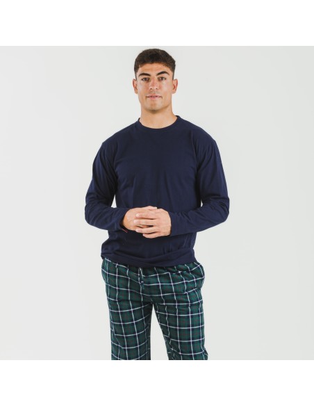 Pigiama uomo flanella Cuadro Ruz blu navy Pigiama uomo flanella Cuadro Ruz blu navy