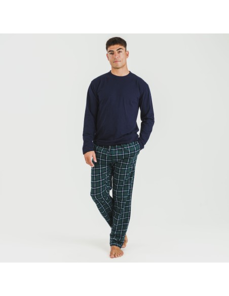 Pigiama uomo flanella Cuadro Ruz blu navy Pigiama uomo flanella Cuadro Ruz blu navy