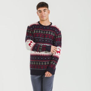 Maglione uomo Kiriko blu navy 2