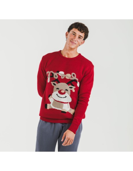 Maglione uomo Rodolfo rosso