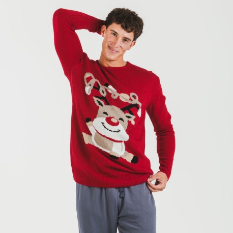 Maglione uomo Rodolfo rosso