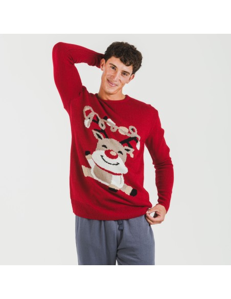 Maglione uomo Rodolfo rosso