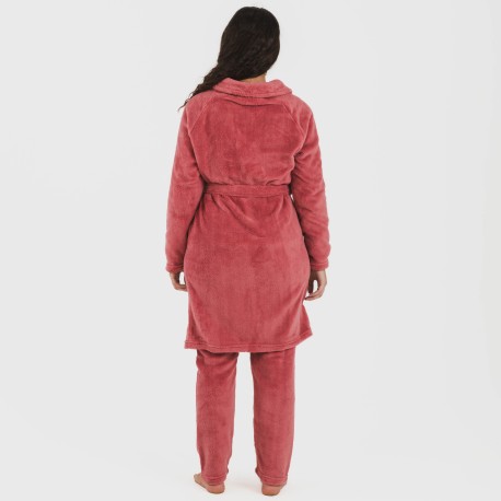 Vestaglia pile coral tinta unita