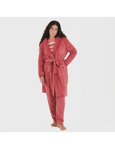 Vestaglia pile coral tinta unita