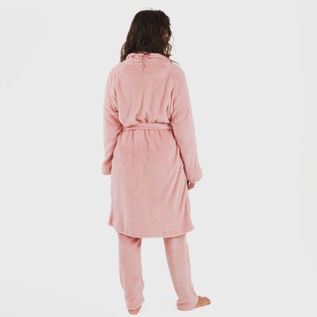 Vestaglia pile coral tinta unita