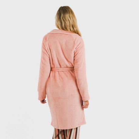 Vestaglia pile coral tinta unita