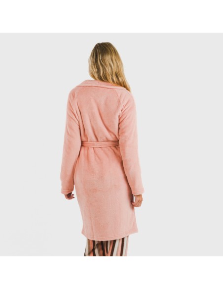 Vestaglia pile coral tinta unita