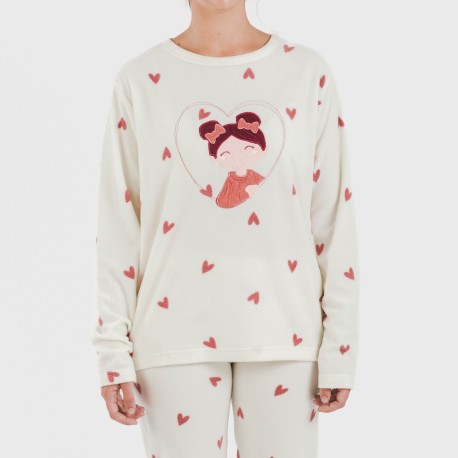 Pigiama pile polare Fanny rosa